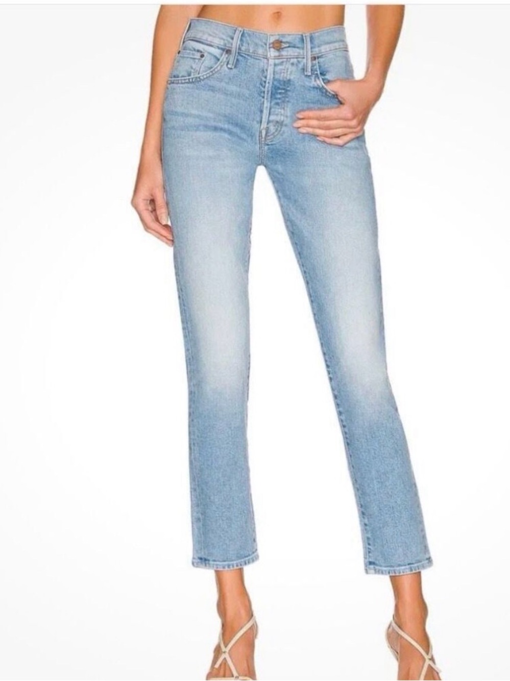 MOTHER denim women’s jeans Stinger Flood in Camera Obscura Sz. 27 stretch faded